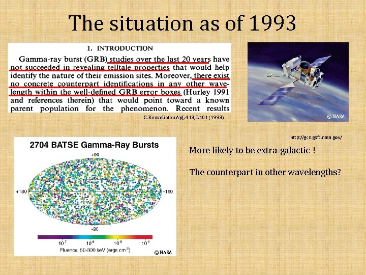 The situation as of 1993 © NASA C. Kouveliotou Ap. J, 413, L 101
