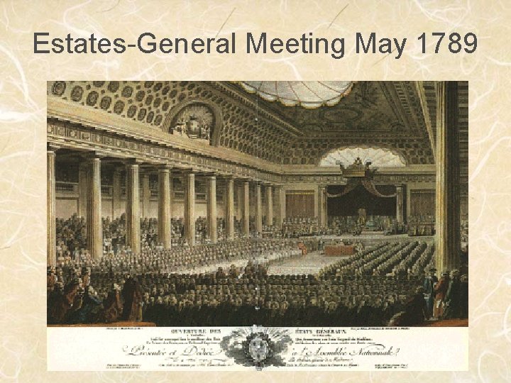 Estates-General Meeting May 1789 