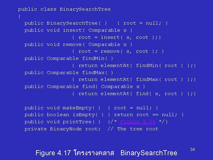 public class Binary. Search. Tree { public Binary. Search. Tree( ) { root =