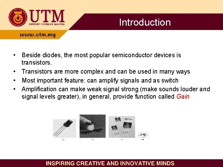 Transistor Introduction to Bipolar Junction Transistor BJT Introduction