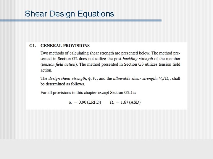 Shear Design of Beams CE 470 Steel Design