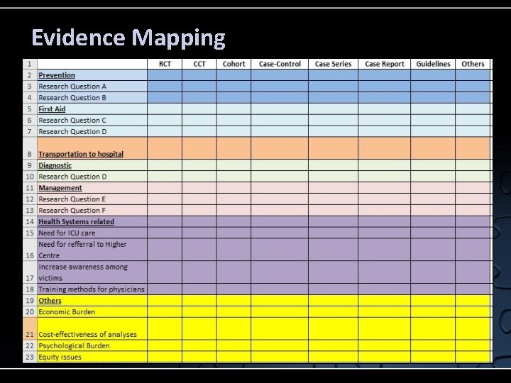 Evidence Mapping 