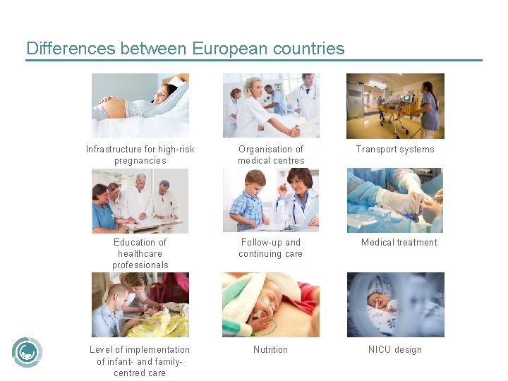 Differences between European countries Infrastructure for high-risk pregnancies Organisation of medical centres Transport systems