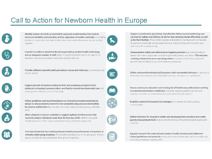 Call to Action for Newborn Health in Europe 