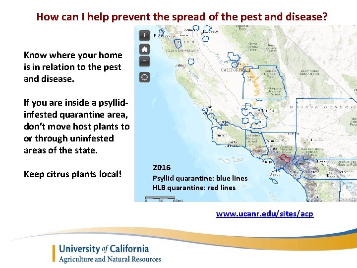 How can I help prevent the spread of the pest and disease? Know where