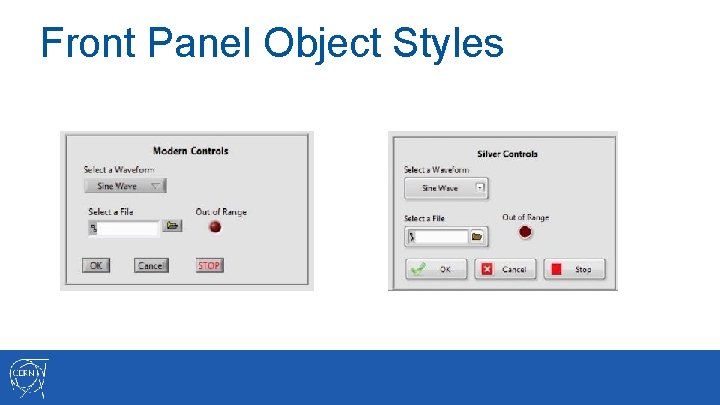 Front Panel Object Styles 