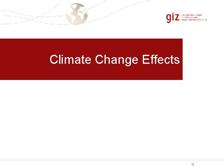 Climate Change Effects 13 