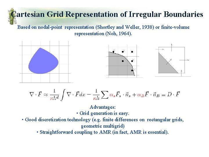 Cartesian Grid Representation of Irregular Boundaries Based on nodal-point representation (Shortley and Weller, 1938)