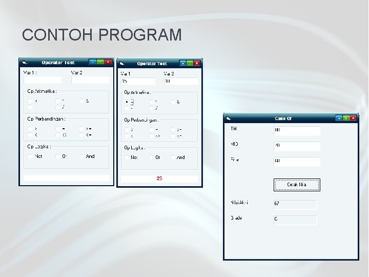 CONTOH PROGRAM 