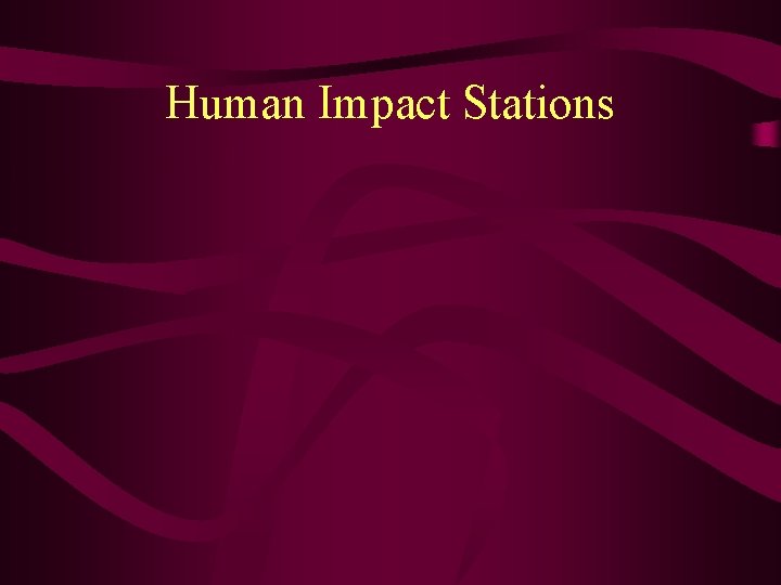 Human Impact Stations 