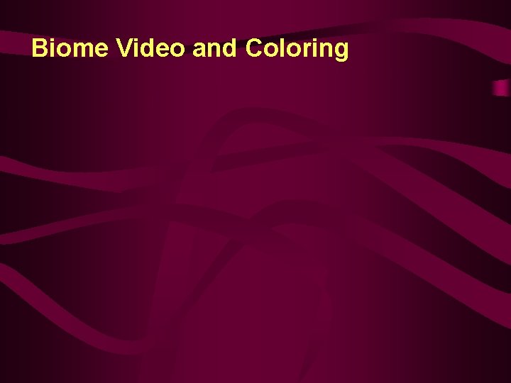 Biome Video and Coloring 