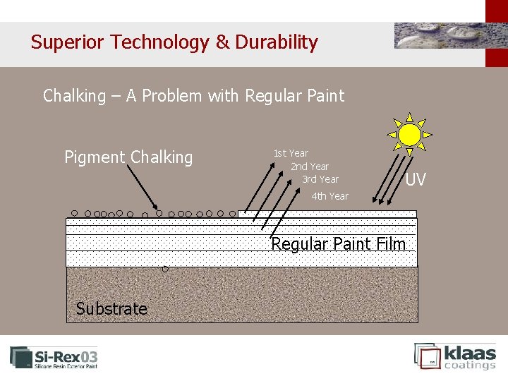 Superior Technology & Durability Chalking – A Problem with Regular Paint Pigment Chalking 1 Superior Technology & Durability Chalking – A Problem with Regular Paint Pigment Chalking 1