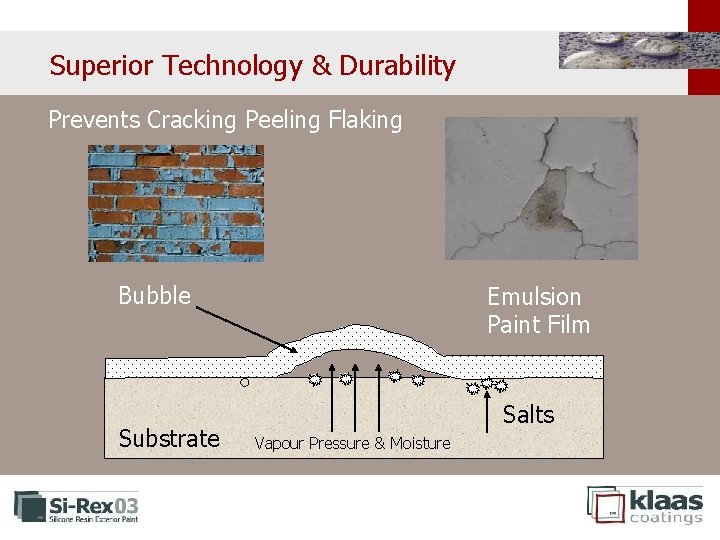 Superior Technology & Durability Prevents Cracking Peeling Flaking Bubble Substrate Emulsion Paint Film Salts Superior Technology & Durability Prevents Cracking Peeling Flaking Bubble Substrate Emulsion Paint Film Salts