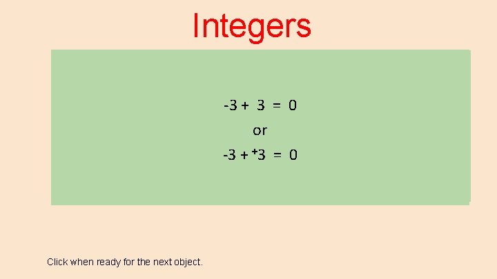 Integers Again, zero has noconsist sign, and the positive numbers be Each Integer, Zero,