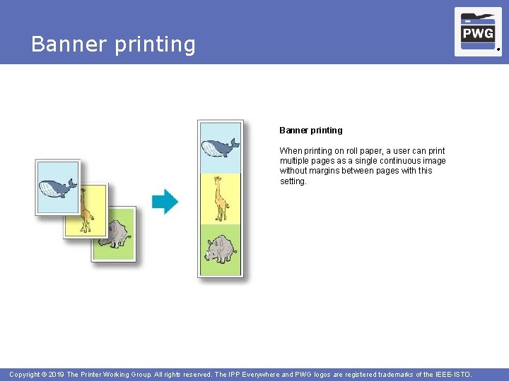 Banner printing ® Banner printing When printing on roll paper, a user can print