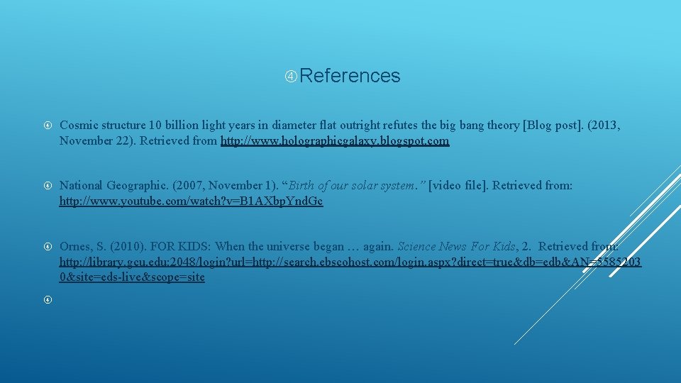  References Cosmic structure 10 billion light years in diameter flat outright refutes the