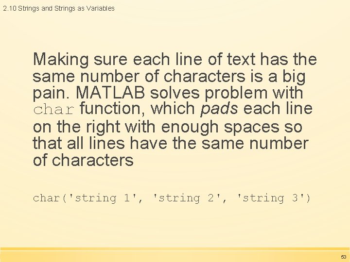 2. 10 Strings and Strings as Variables Making sure each line of text has