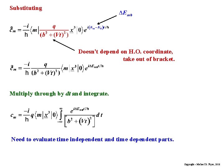 Substituting Doesn't depend on H. O. coordinate, take out of bracket. Multiply through by