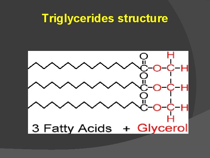 Triglycerides structure 