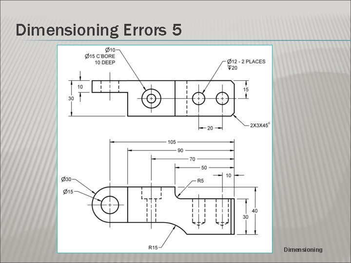 Dimensioning Errors 5 Dimensioning 