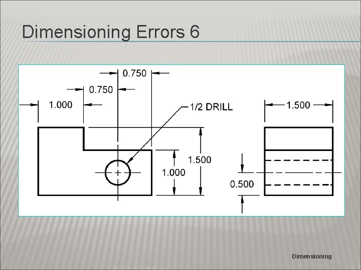 Dimensioning Errors 6 Dimensioning 
