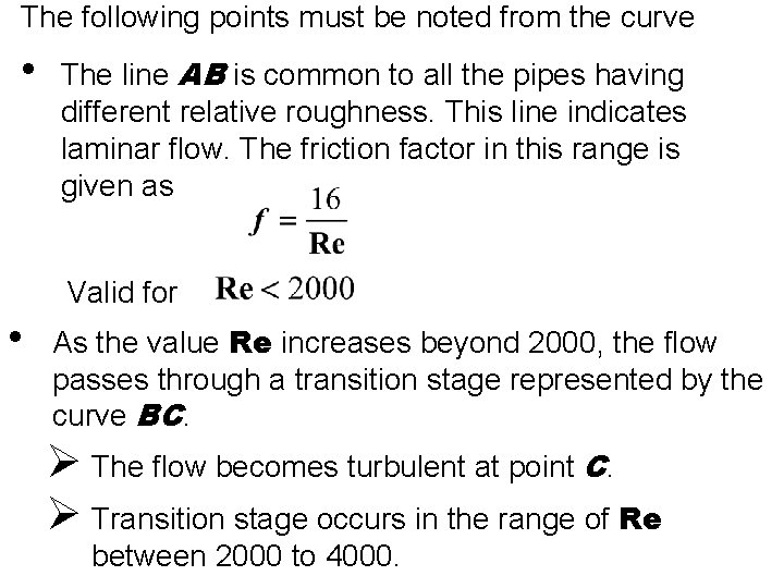 The following points must be noted from the curve • The line AB is