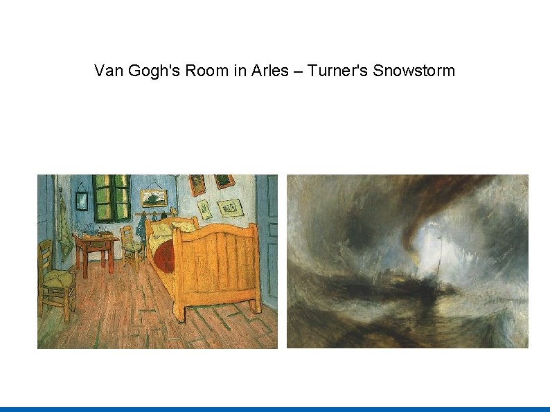 Van Gogh's Room in Arles – Turner's Snowstorm 