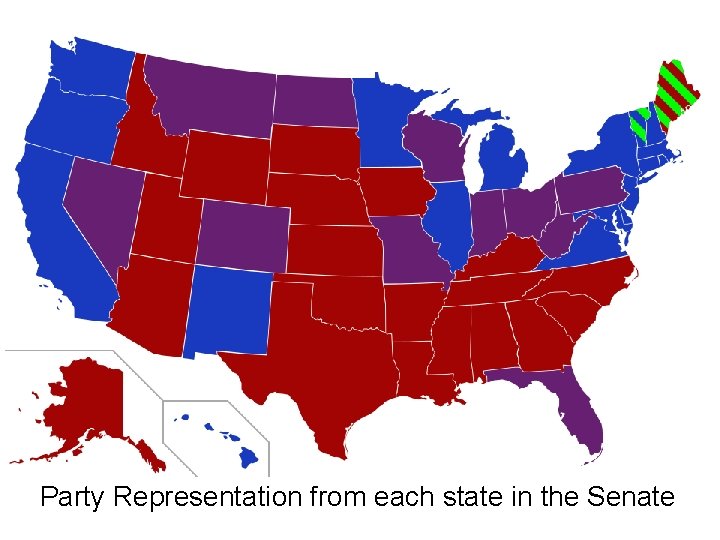 Party Representation from each state in the Senate 
