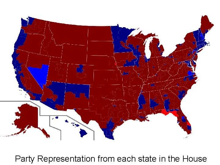 Party Representation from each state in the House 