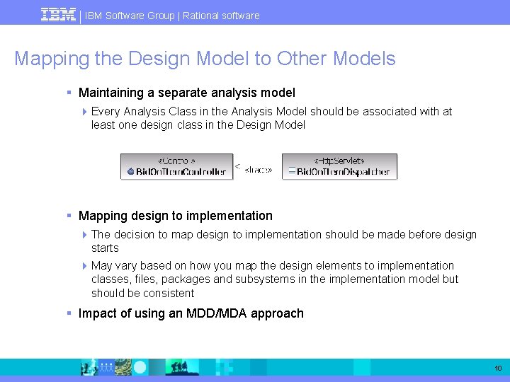 IBM Software Group | Rational software Mapping the Design Model to Other Models §