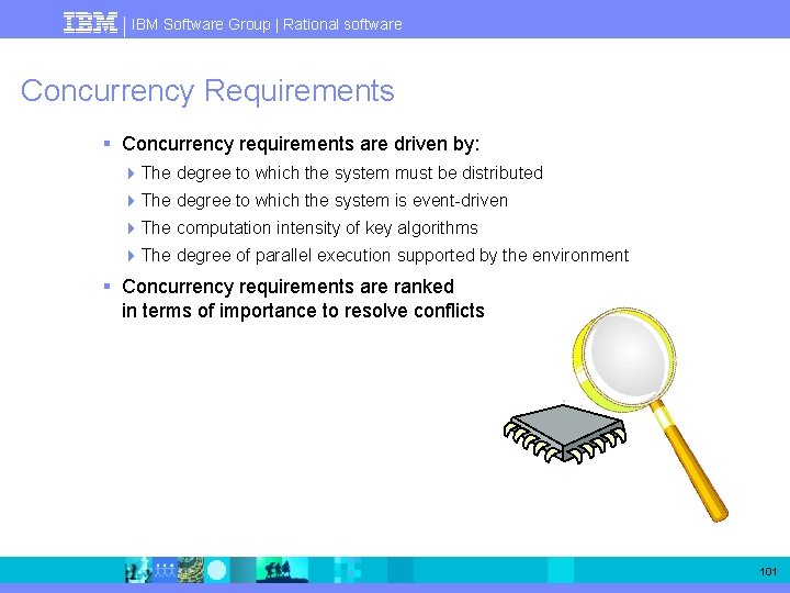 IBM Software Group | Rational software Concurrency Requirements § Concurrency requirements are driven by: