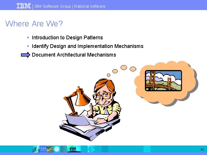 IBM Software Group | Rational software Where Are We? § Introduction to Design Patterns