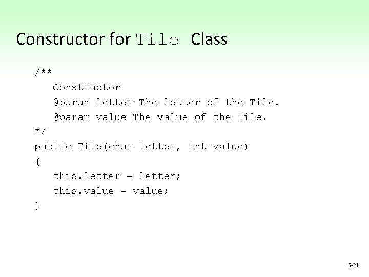 Constructor for Tile Class /** Constructor @param letter The letter of the Tile. @param Constructor for Tile Class /** Constructor @param letter The letter of the Tile. @param