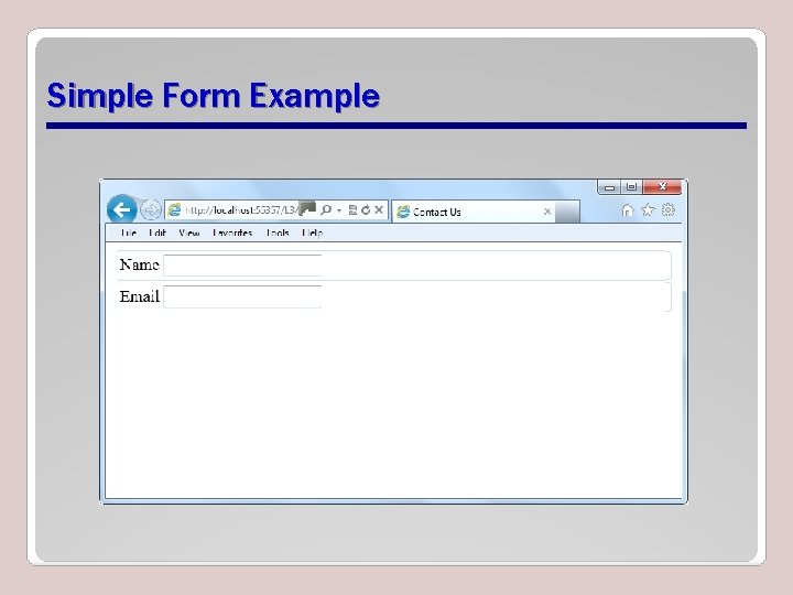 Simple Form Example 
