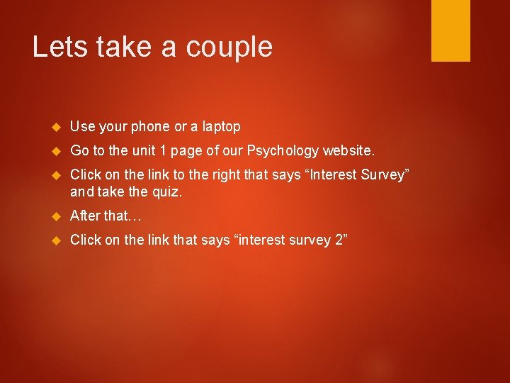 Lets take a couple Use your phone or a laptop Go to the unit