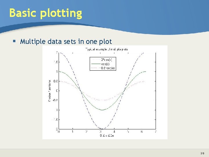 Basic plotting § Multiple data sets in one plot 39 