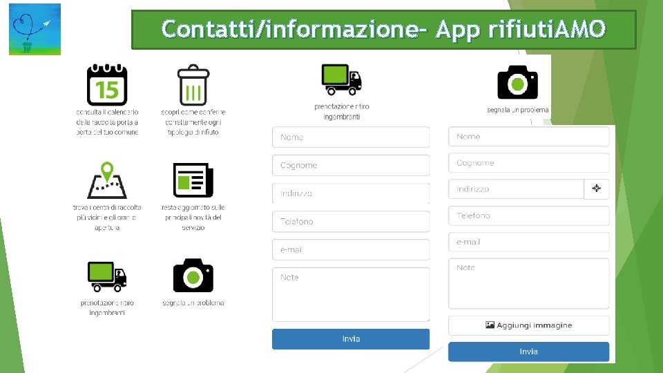 Contatti/informazione– App rifiuti. AMO 