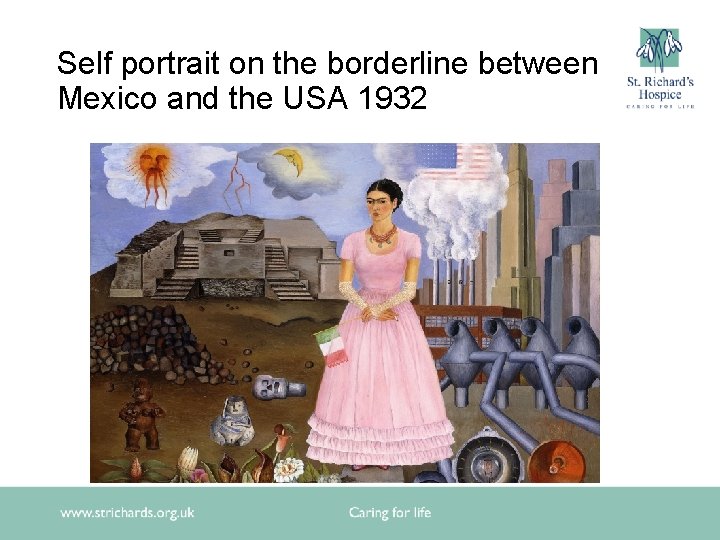 Self portrait on the borderline between Mexico and the USA 1932 