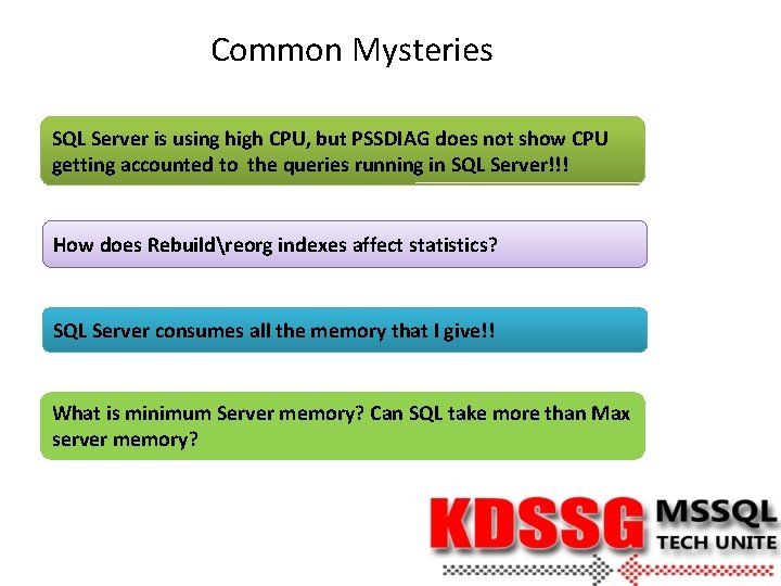 Common Mysteries SQL Server is using high CPU, but PSSDIAG does not show CPU