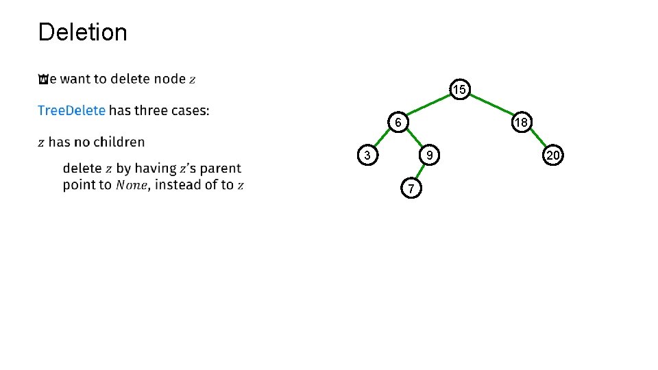 Deletion p 15 6 18 9 3 7 20 