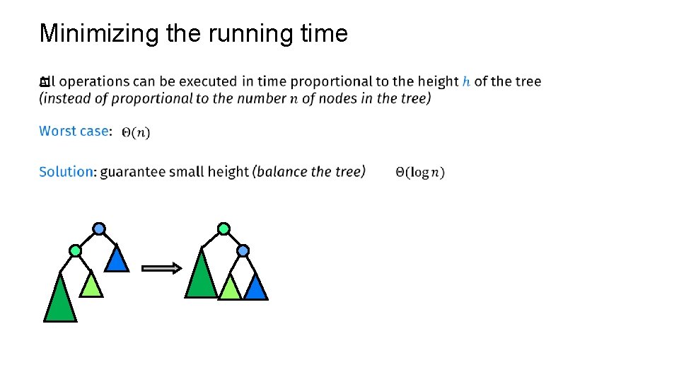 Minimizing the running time p 