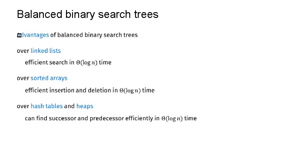Balanced binary search trees p 