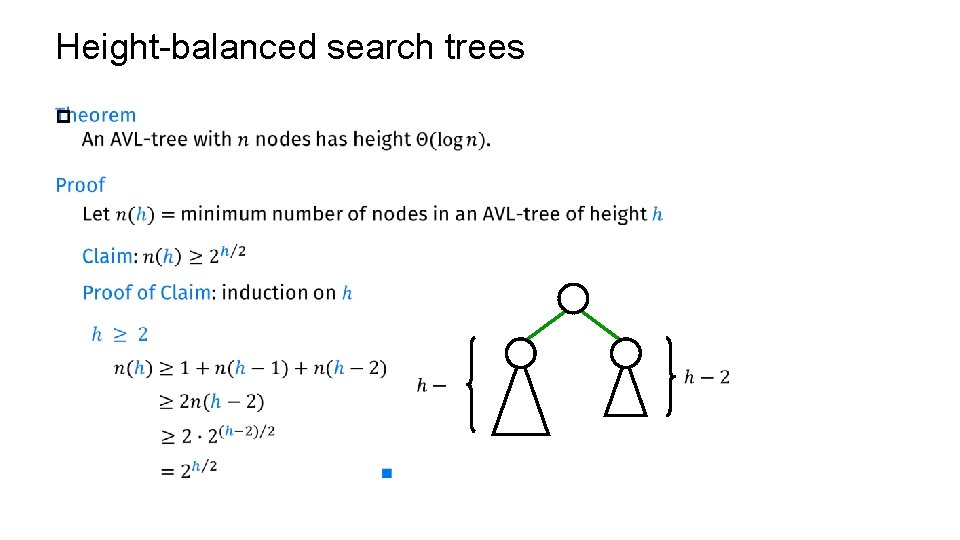 Height-balanced search trees p 