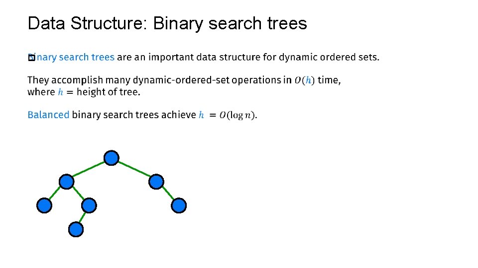 Data Structure: Binary search trees p 