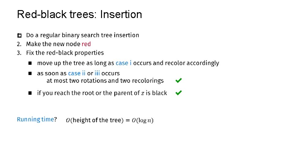 Red-black trees: Insertion p 