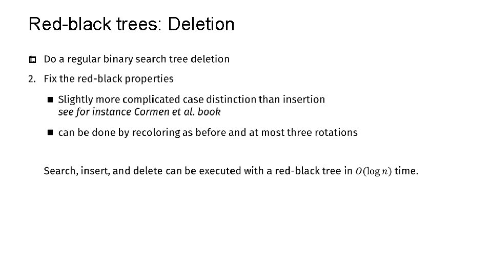 Red-black trees: Deletion p 