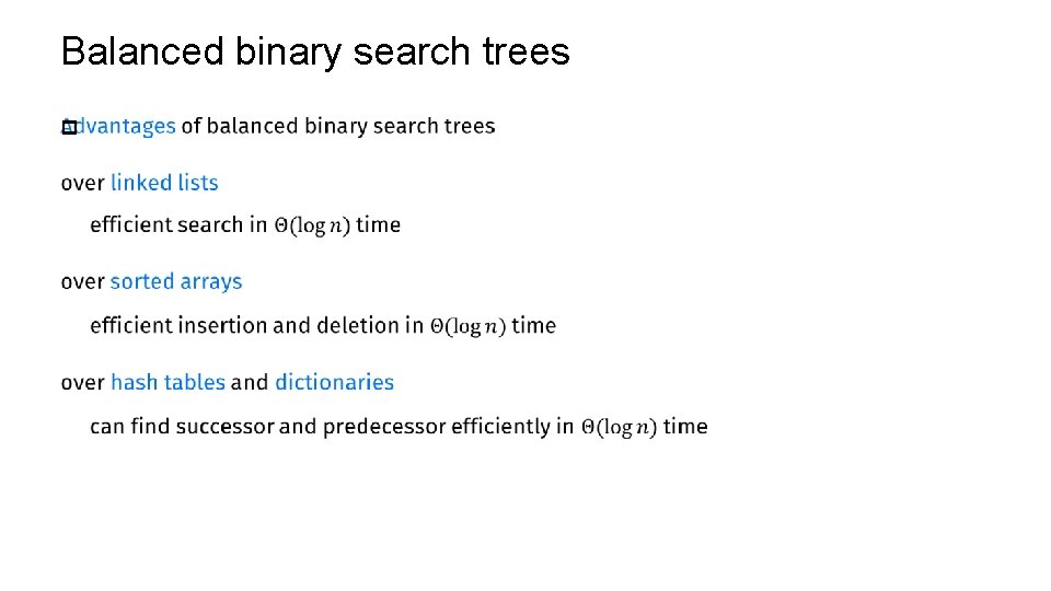 Balanced binary search trees p 