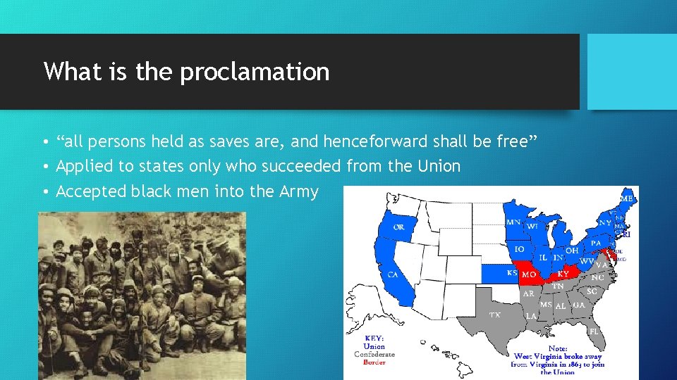 What is the proclamation • “all persons held as saves are, and henceforward shall