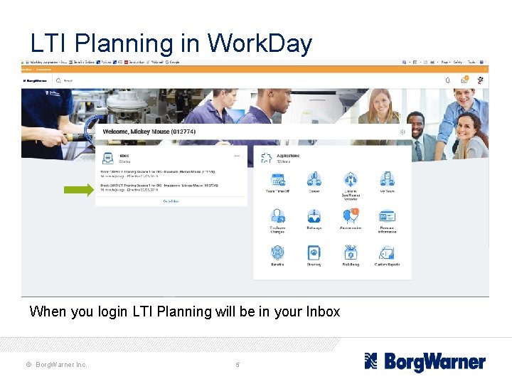 LTI Planning in Work Day Planner Training December
