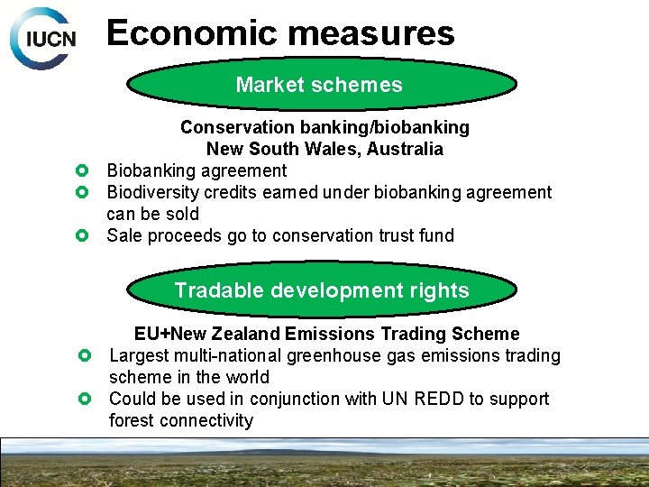 Economic measures Market schemes Conservation banking/biobanking New South Wales, Australia Biobanking agreement Biodiversity credits